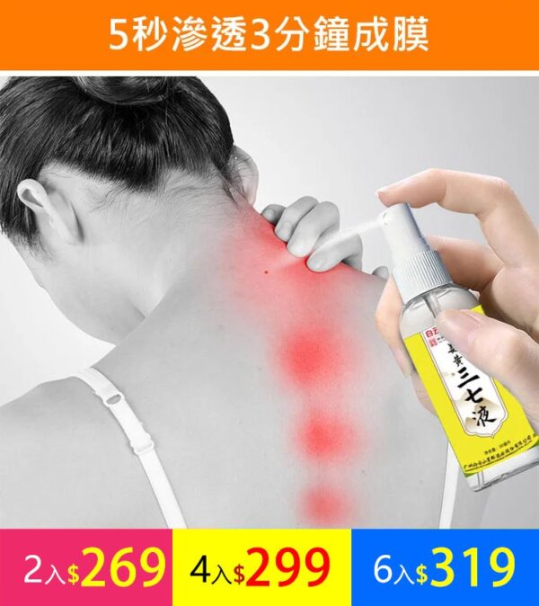 白雲山塗抹發熱噴劑式薑黃三七液 - Image 2
